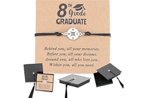 SAM & LORI 2025 Graduation Gifts for Her/Him - Adjustable Bracelet Comes in Cap Box with Quote Cards - for High School/College/Middle School Grads