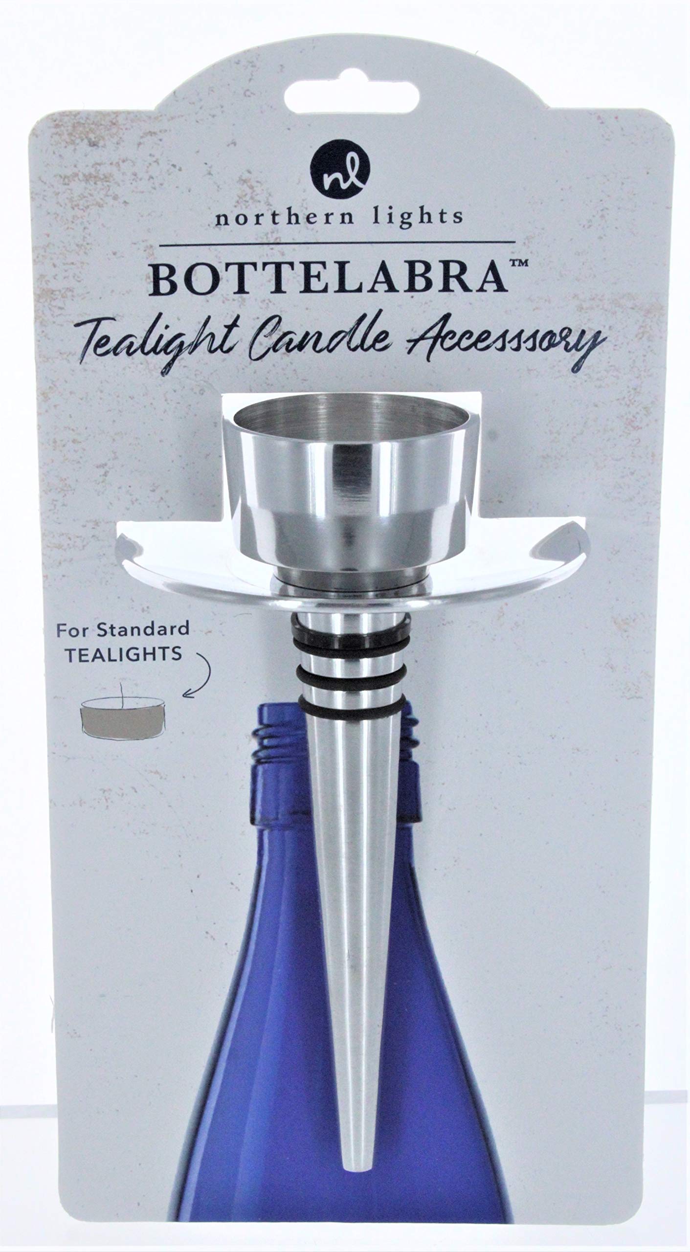 Polished Aluminum Bottelabra 1 Pc Tealight Holder For Unisex