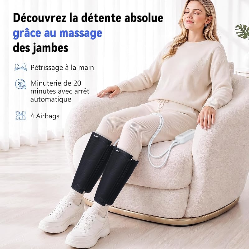 4-en-1 Bottes Pressothérapie Jambes, Récupération Musculaire