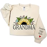 Giantbighands Personalized Grandma Sunflower Sweatshirt, Grandma Women Sweatshirt, Custom Mom Gifts, Mothers Day Shirt