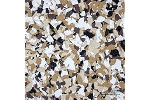 RUST BULLET Decorative Color Flakes - Autumn Brown - Customize Concrete Floors with 1 LB of Durable, UV-Resistant Vinyl Chips for Stunning, Long-Lasting Designs