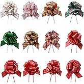 GTYBOVA 12 PCS Christmas Pull Bows 5 Inches Christmas Gift Bow for Gift Wrapping Christmas Decoration Present Wrapping