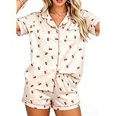 Women's Halloween Pajamas Pumpkin Ghost Pjs Button Down 2 Piece Lounge Set