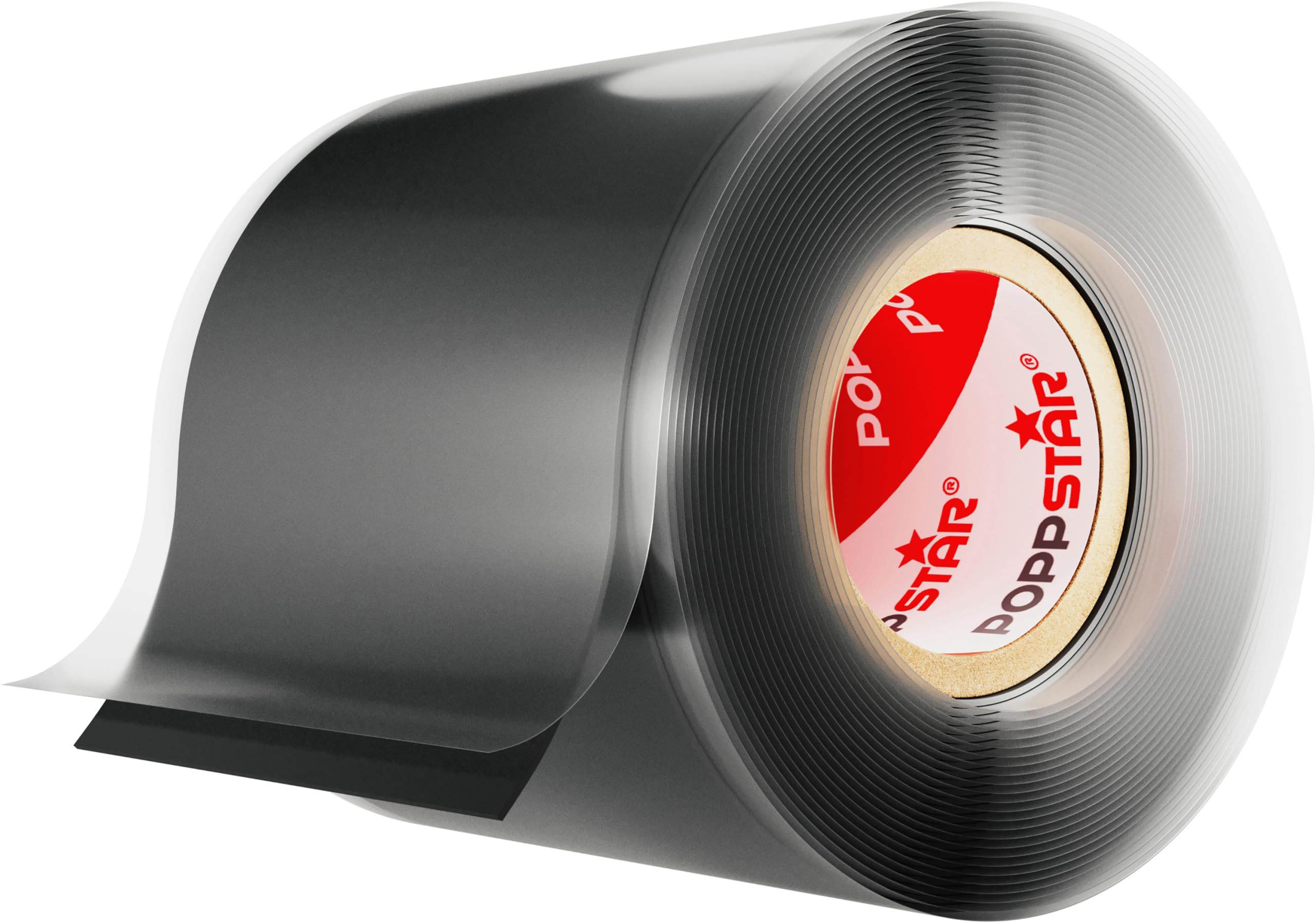 POPPSTAR Self-Fusing Silicone Band, Silicone Tape, 3m x 50mm, Sealing & Insulating Strip (water-tight, air-tight), black, 1 Roll
