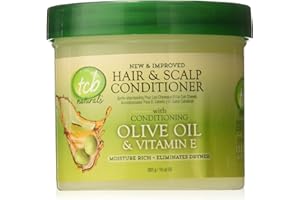 TCB Naturals Conditioner Hair & Scalp Olive Oil & Vitamin-E Jar, 10 Ounce