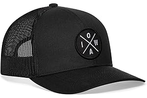 HAKA State City Trucker Hat for Men & Women, Adjustable Baseball Hat, Mesh Snapback, Sturdy Outdoor Black Golf Hat