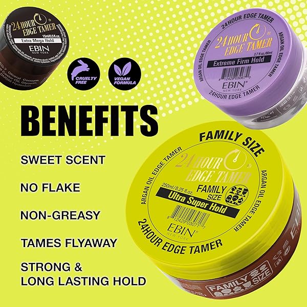 EBIN NEW YORK 24 HOUR EDGE TAMER – EXTRA MEGA HOLD (8.25OZ/ 250ML)