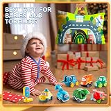 lerrbo 7 Vehicles with Cranes Toy Set for Toddlers Blue Traffic Light 1st view 5