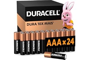 Duracell Pilhas Alcalinas AAA Palito Pack 24 Unidades – Dura Mais - Ideal para Controle de Videogame e Brinquedos