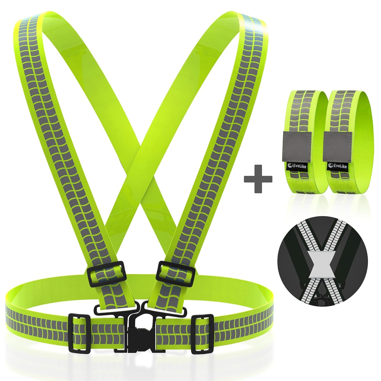 Reflective Vest Straps NEW Premium Design + 1 Pair of High