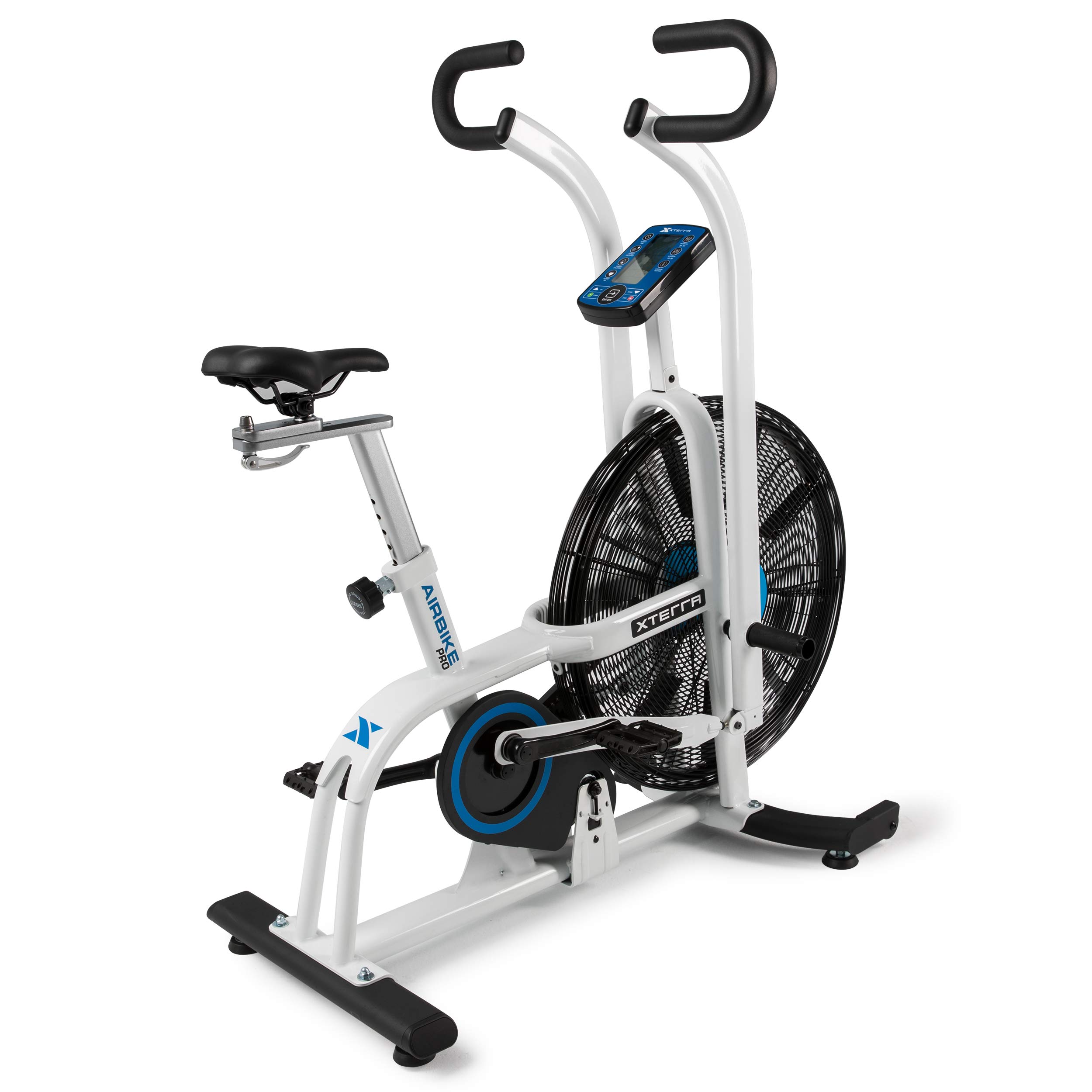 XTERRAFitness Dual Action, Heavy Duty Air Bike, Ergonomic Design, Adjustable Padded Seat, Unlimited Levels of Resistance, Dual Action Handlebars