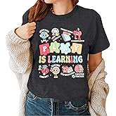 Teacher Shirts Womens Bow Teacher Graphic Tees Cute Teacher Appreciation Gifts Shirt Summer Casual Short Sleeve Tops