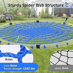 Trekassy 60" Large Spider Web Saucer Tree Swing for