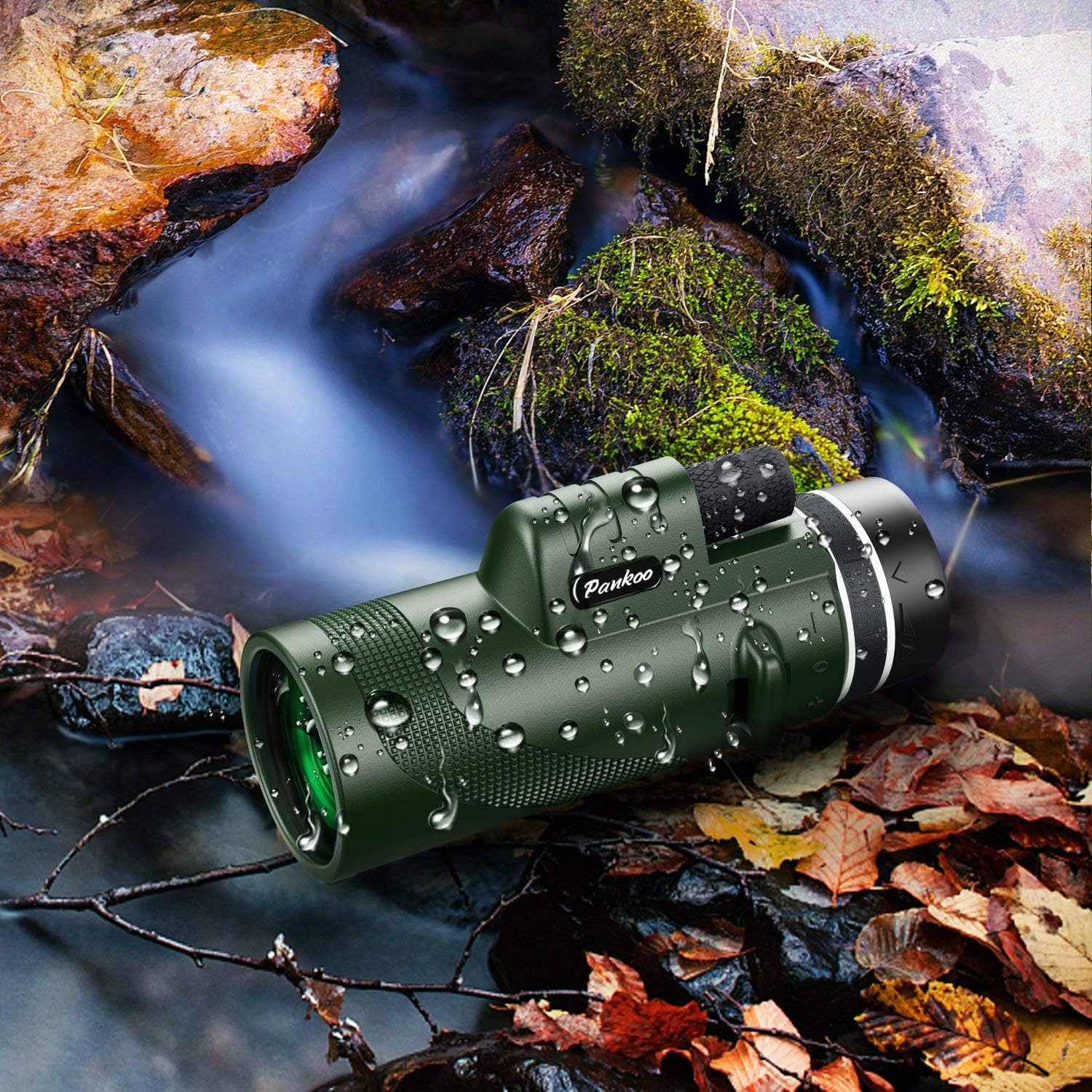 Pankoo 40x60 Monocular Telescopes High Power Prism Monocular HD Dual Focus Scope for Bird Watching Wildlife Traveling Concert Sports Game with Phone Adapter&Tripod : Camera & Photo