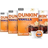 Dunkin&rsquo; Vanilla Artificially Flavored Coffee, Keurig K-Cup pods, 88 Count | 4 boxes of 22 single serve coffee pods each, Smooth &amp; rich flavor, Made with arabica coffee, Shelf stable, SNAP EBT eligible