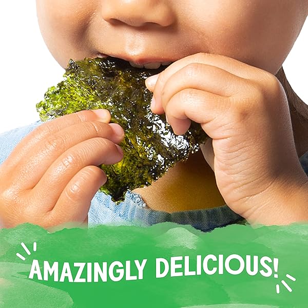 GIMME SEAWEED – WASABI – 12 COUNT – ORGANIC ROASTED SEAWEED SHEETS – KETO, VEGAN, GLUTEN FREE – GREAT SOURCE OF IODINE & OMEGA 3’S – HEALTHY ON-THE-GO SNACK FOR KIDS & ADULTS