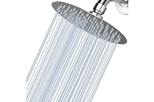 Voolan High Pressure Rain Shower Head - Rainfall Shower head Made of 304 Stainless Steel - Comfortable Shower Experience Even at Low Water Flow (6 Inch, Brushed Nickel)