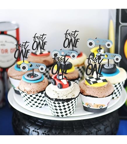 24 Topos Para Cupcake Temático Corrida - Decoração Para Festa Infantil Menino