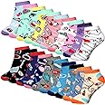 Xuhal 20 Pairs Womens Funny Crew Socks Teacher Nurse Doctors Novelty Cotton Socks Bulk Gift for Graduation Teachers' Day