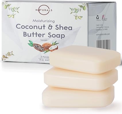 O Naturals Jabón Natural al Aceite de Coco con Manteca de Karite. Hidrata y Nutre la