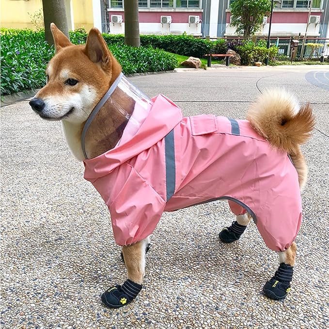 AYDQC Dog Raincoat Special Mediumsized Dog Dog Rainy Fourlegged Waterproof Allinclusive