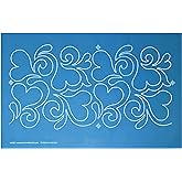Quilting Stencil for Machine Quilting - Free Motion, Hand, Border &amp; Long-Arm Quilting - Edge to Edge Continuous Line Nylon Mesh Stencil (Splash of Love)