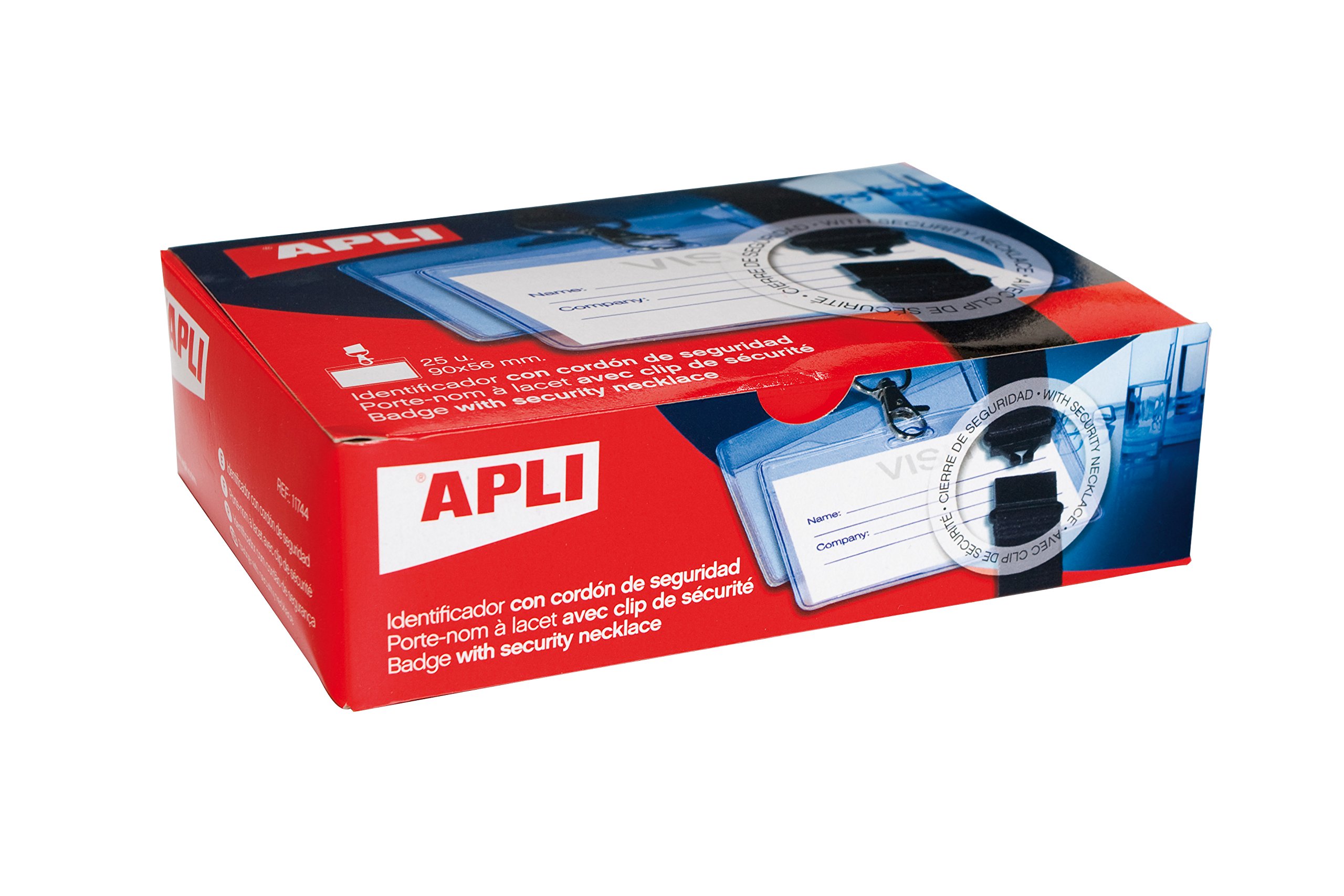 APLI 011744 Security Badges with Cord Pack of 25 90 x 56 mm