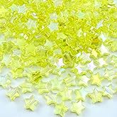 LIMAOLLY 300 PCS Acrylic Star Beads Clear Loose AB Colors Cute Spacer Beads for Jewelry Making DIY Bracelet Earring Necklace Key Chains(Lemon Yellow)