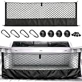 WSSROGY Truck Bed Cargo Net Envelope Stretchable Trunk Netting 51 x 18 Inches Pickup Rear Organizer Storage Cargo Netting with Carabiners for Chevy Silverado &amp; GMC Sierra &amp; Dodge Ram