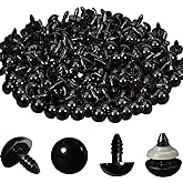 Zhbrchz 160pcs 14mm Black Plastic Safety Eyes Crafts Safety Eyes with Washers for Amigurumi Crochet Bears Stuffed Animals Dol