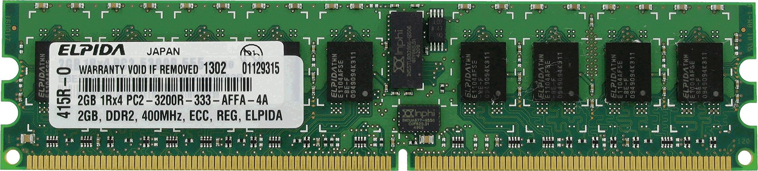 2GB DDR2 PC2-3200R ECC REGISTERED MEMORY FOR Supermicro X6DVL-EG2