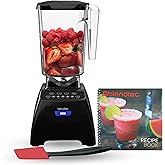 Blendtec Classic 575 Blender, 90 oz WildSide+ Jar, Spoonula Spatula, and Recipe Book Bundle - Black