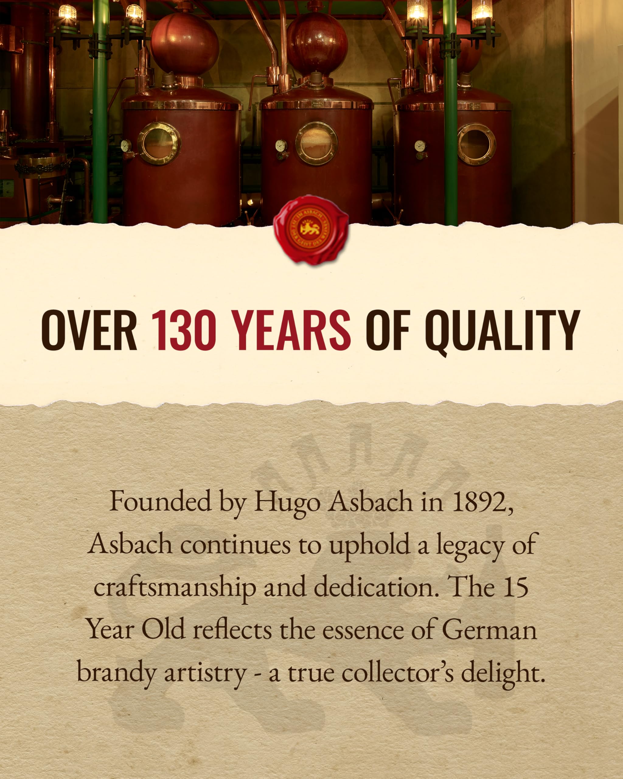 Asbach 15 Jahre inkl. Geschenkverpackung - Weinbrand (1 x 0.7 l) 6