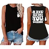 Have The Day You Deserve Shirt Funny Tank Tops Skeleton Emo Shirt Funny Slogan Graphic Tee Tops
