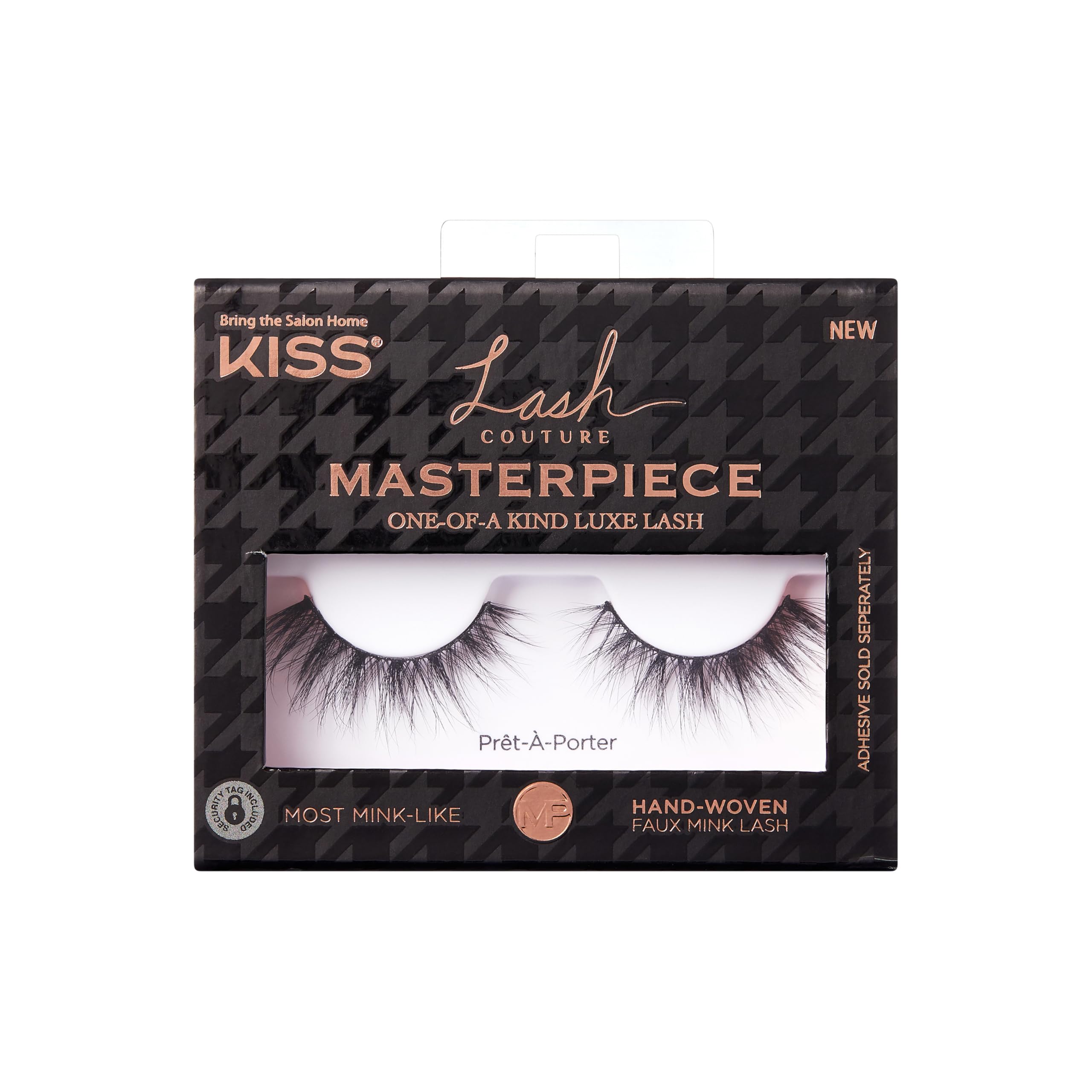 Photo 1 of KISS Lash Couture Masterpiece Hand-Woven Faux Mink False Eyelashes, Style ‘Prêt-À-Porter’, 12mm, Easy to Apply, Reusable, Vegan, Cruelty Free, 1 Pair Strip Lashes