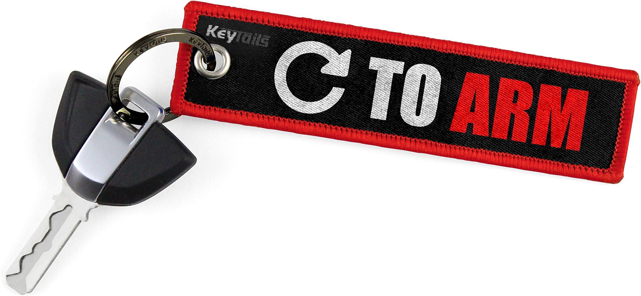 KEYTAILSKeychains, Premium Quality Key Tag for Motorcycle, Car, Scooter, ATV, UTV [Turn To Arm]