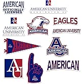 American University 10ct Vinyl Large Deluxe Stickers Variety Pack - Laptop, Water Bottle, Scrapbooking, Tablet, Skateboard, Indoor/Outdoor - Set of 10