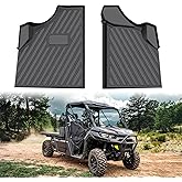 CPOWACE TPE Floor Mats for Defender, Front Row Floor Liners Compatible with Can Am Defender/Defender Max HD5/ HD8/ HD10 2016-2025 Accessories All Weather Protection Black Slush Liners