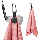 MINGLITAI Magnetic Golf Towel, 23.6"x15.7" Golf Cleaning Towel, Premium Ultra-Absorbent Microfiber Golf Towel for Golf Bags, Carts and Clubs, Waffle Weave Pattern