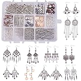 SUNNYCLUE DIY Glass Globe Earring Kit – 20 Pairs, 18mm Clear Balls, Pendant Bails & Hooks