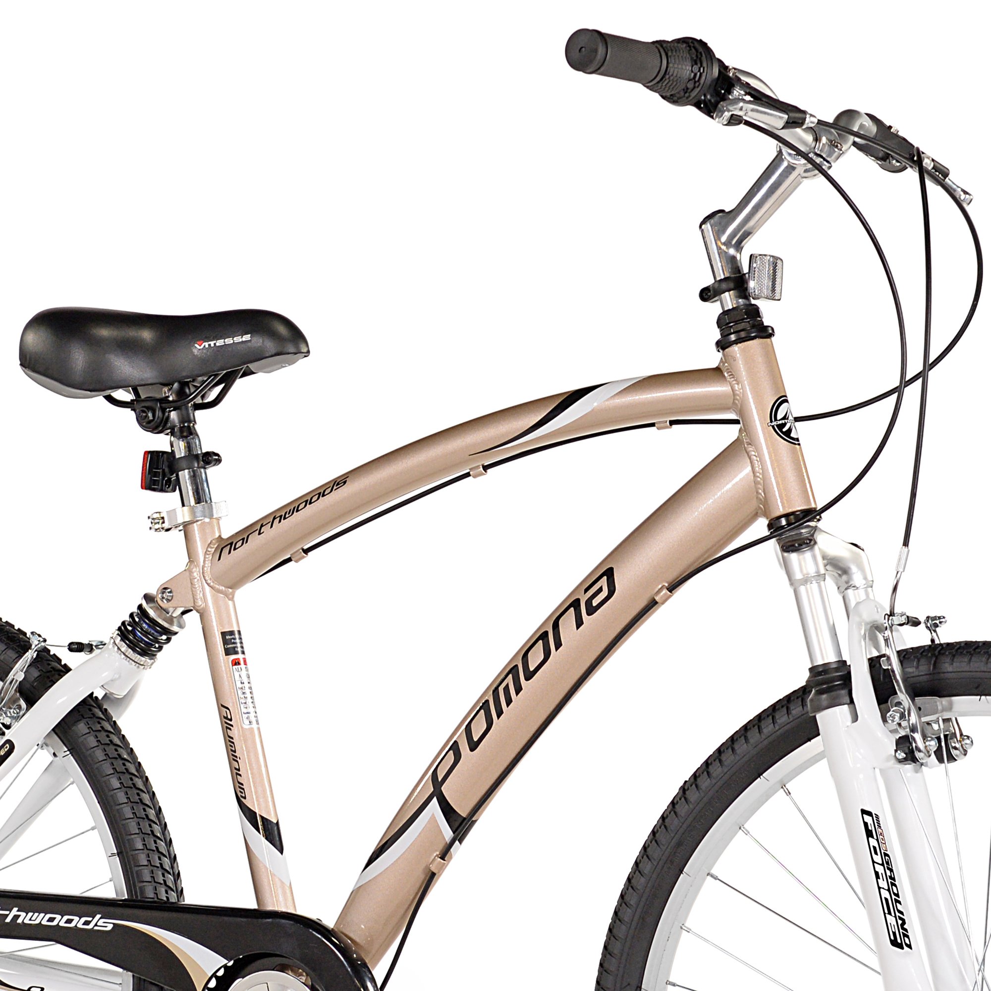 Kent Pomona Men's Dual Suspension Comfort Bike, 26Inch, Gold on