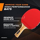 PRO-SPIN Table Tennis Bats 4-Player Set with 3-Star Balls Case view 2