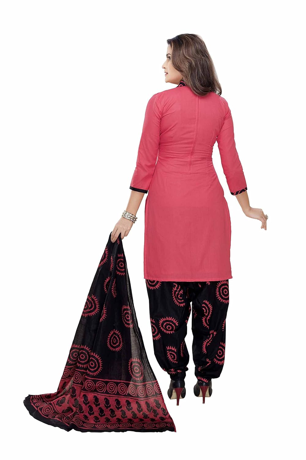 miraan women's dress material (san2322_pink_free size)