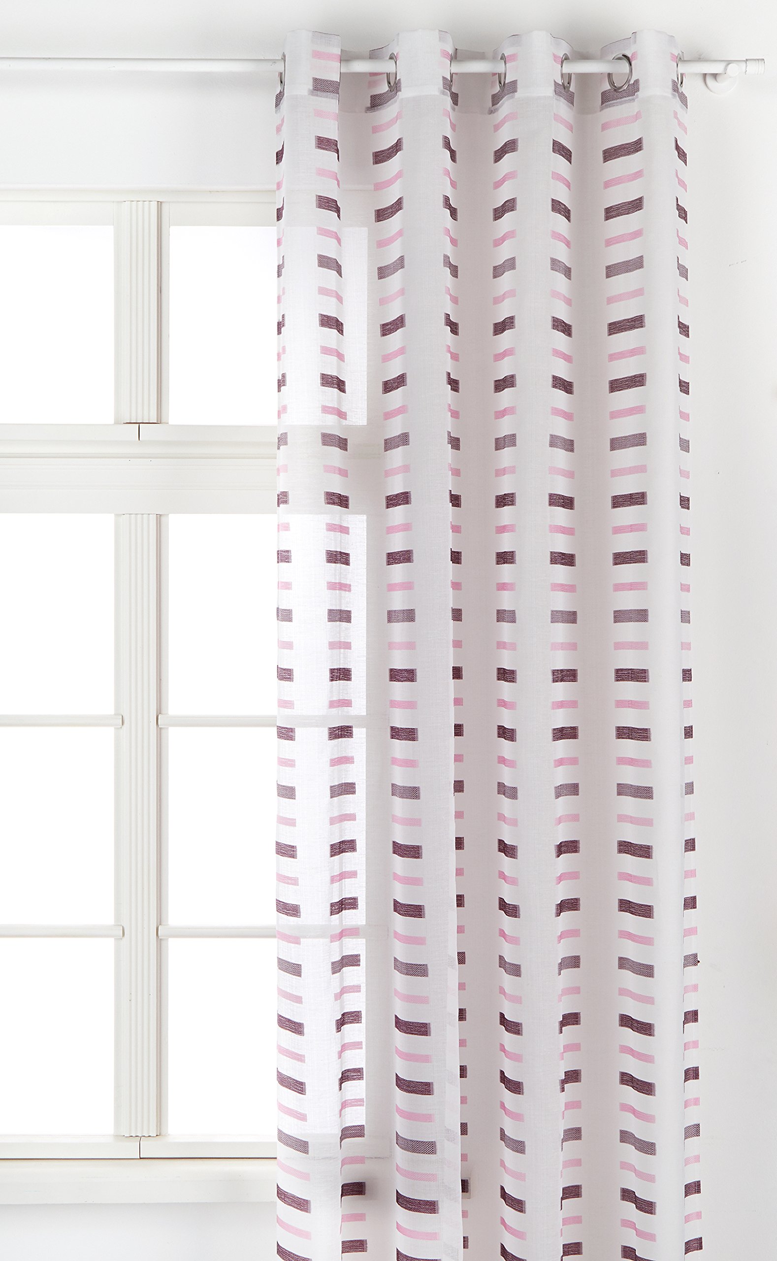 Home Collection Masai Curtain, Polyester, Gray, 280x140x280 cm
