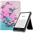 KEROM Universal 6 inch eReader Case, Universal eReader Case 6 inch, PU Leather Stand Cover with Hand Strap for All 6'' Kindle/Kindle Paperwhite/Kobo/Tolino/Nook/Sony/InkBook E-Book Reader, Hummingbird