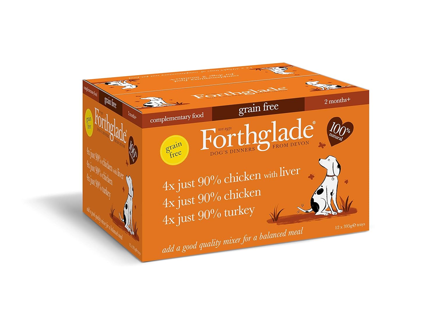 Forthglade 100 Natural Dog Food Grain Free Complementary Wet Dog Food