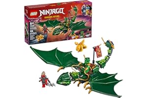 LEGO NINJAGO Lloyd's Green Forest Dragon Toy - Pretend Play Building Toy for Boys and Girls, Ages 6+ - Birthday Gift for Kids - Dragon Figurine with 2 Minifigures for Kids - 71829