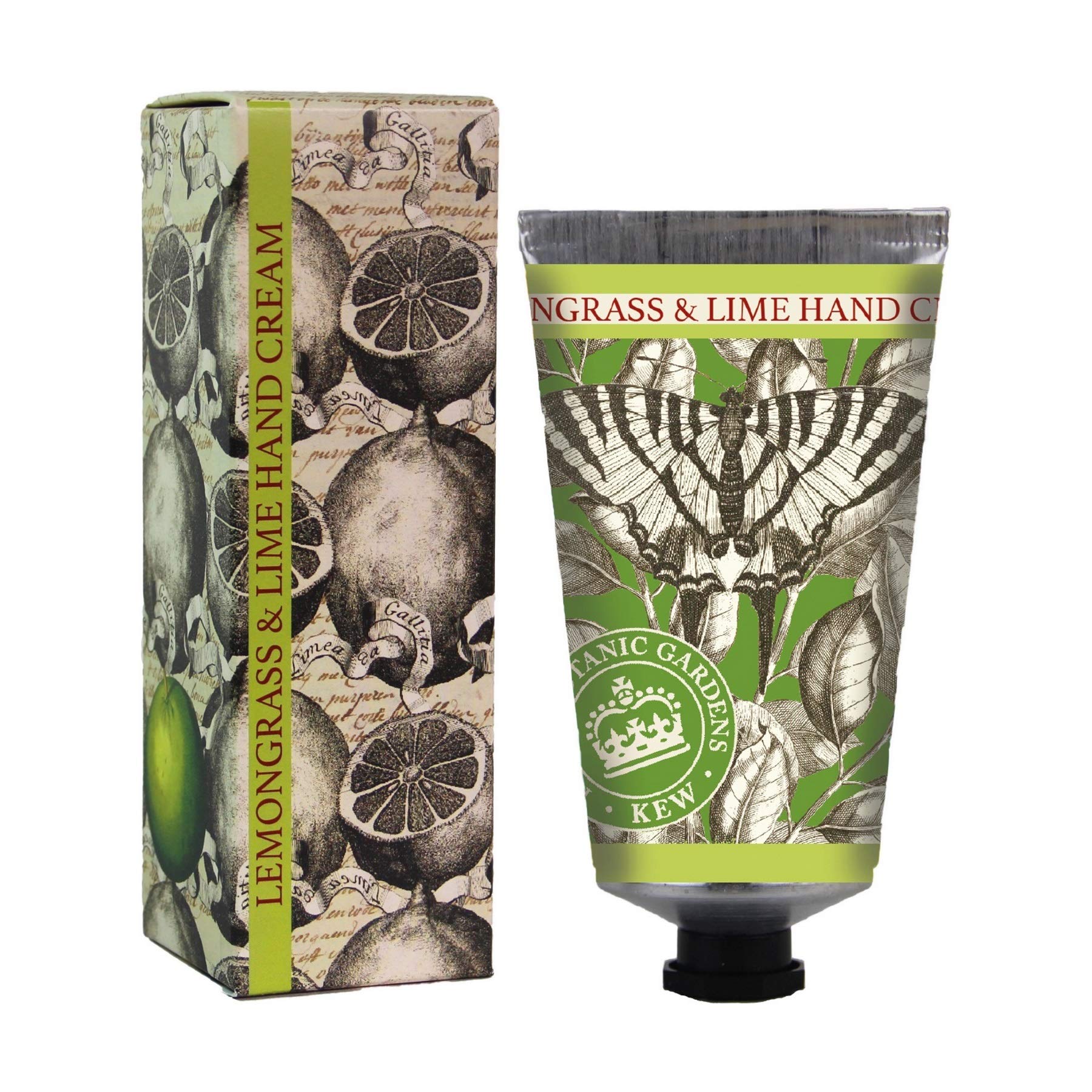 The English Soap Company Kew Gardens Lemongrass & Lime Hand Cream - Moisturising Hand Cream with Aloe Vera, Shea Butter & Beeswax - Fresh Citrus Scent, Cruelty-Free, Made in England - 75ml — image 1