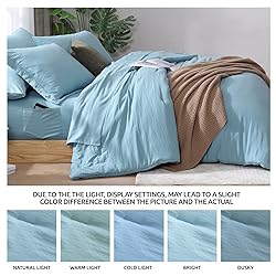WRENSONGE Blue Queen Comforter Set, 7 Pieces Soft