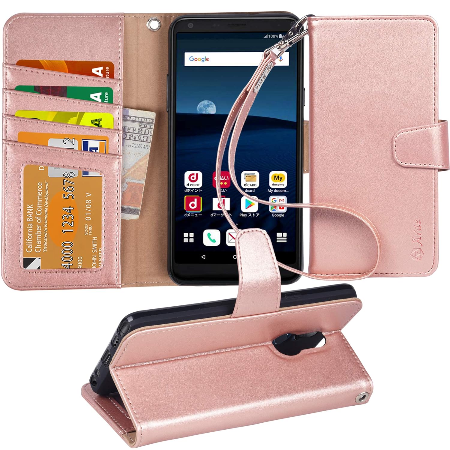 Best lg stylo wallet case gold
